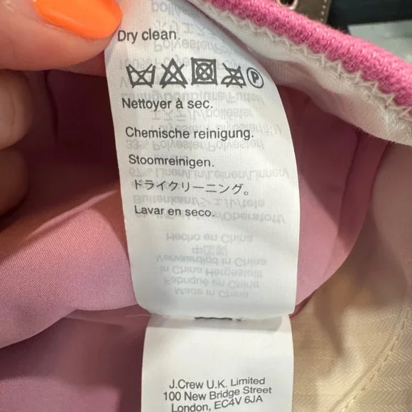 J. Crew Womens Size 0 Pink Linen‎ Blend High Rise Straight Leg Pants Trousers - Picture 10 of 10